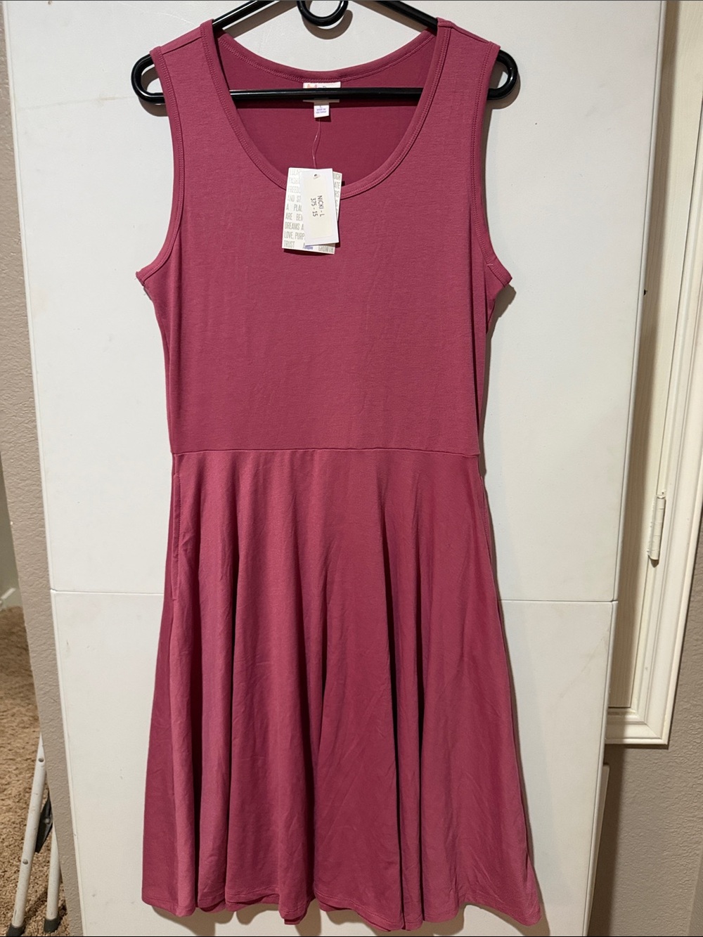 Lularoe Nicki Tank dress- Dusty Rose